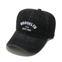 Boné de beisebol estilo jeans de algodão Brooklyn bordado unissex Boné de beisebol estilo jeans de algodão Brooklyn bordado unissex