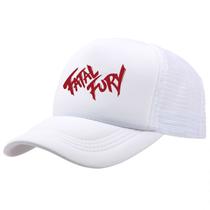 Boné de beisebol Fatals Furys Anime Hat branco para homens