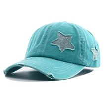 Boné De Beisebol Feminino Ajustável Com Efeito Desgastado E Abertura Traseira, Estilo Hip Hop 2024