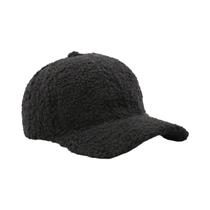 Boné de Beisebol Feminino de Lã de Cordeiro - Quente para Outono, Inverno e Primavera