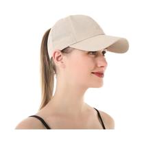 Boné De Beisebol Feminino De Secagem Rápida Em Cores Sólidas Com Abertura Para Rabo De Cavalo,