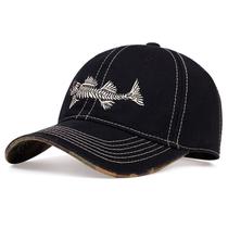 Boné de beisebol Fishbones Anime para crianças ajustável 56-58 cm