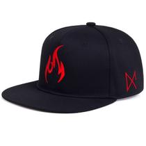 Boné de beisebol Flames Anime Snapback Hat de algodão 56-61cm