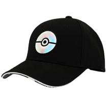 Boné de Beisebol Flex Elite Preto Pokémon Bioworld Holográfico Boné de Beisebol Flex Elite Preto Pokémon Bioworld Holográfico