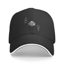 Boné de beisebol Flyjbs Ace of Spades Poker unissex preto
