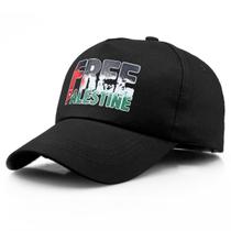 Boné de beisebol Frees Palestines Anime Snapback Hip-Hop Black