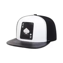 Boné De Beisebol Hip Hop Em Couro PU Com Bordado De Coração De Pêssego, Ajustável, Casual, Com Boné De Beisebol Hip Hop Em Couro PU Com Bordado De Coração De Pêssego, Ajustável, Casual, Com