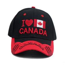 Boné de beisebol I Loves Canada Anime ajustável de 56 a 58 cm de algodão