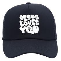 Boné de beisebol Jesus Loves You Summer Trucker para homens Boné de beisebol Jesus Loves You Summer Trucker para homens
