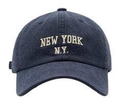 Boné de beisebol Jusavie New York UV Protection Navy para adultos