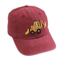 Boné de beisebol KABAKE Cute Embroidery Excavator Kids Red 2-8