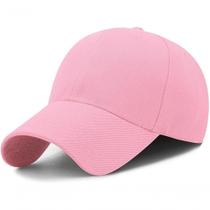 Boné De Beisebol Liso Aba Curva Esportivo Unissex Para Corrida Caminhada Ciclismo Rosa Claro
