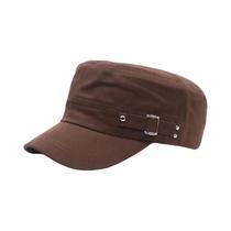 Boné De Beisebol Masculino Em Algodão Com Cor Sólida E Botão Lateral Decorativo, Visor Esportivo