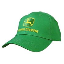 Boné de beisebol masculino John Deere com logotipo da marca registrada, logotipo verde, amarelo, tamanho único