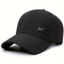 Boné de beisebol Masculino Liso com Bordado Ganchos Ajustável Casual