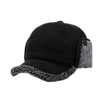 Boné De Beisebol Masculino Quente De Lã Para Outono/Inverno Com Proteção De Orelha Reforçada Para Boné De Beisebol Masculino Quente De Lã Para Outono/Inverno Com Proteção De Orelha Reforçada Para