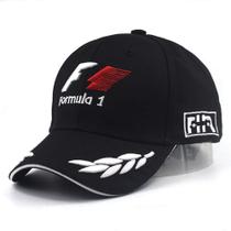 Boné de beisebol masculino VIIMON Formula 1 preto 100% algodão Boné de beisebol masculino VIIMON Formula 1 preto 100% algodão