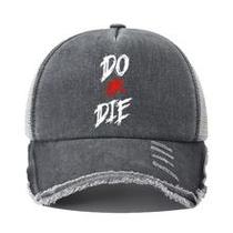 Boné de beisebol Mesh Trucker com slogan impresso Do or Die” Boné de beisebol Mesh Trucker com slogan impresso Do or Die”