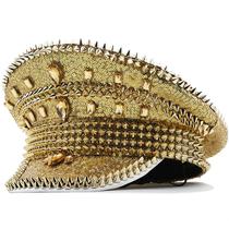 Boné de beisebol Polyster Full Spiked & Crystal Decor Boné de beisebol Polyster Full Spiked & Crystal Decor