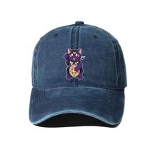 Boné de beisebol Sailors Moons Lunas Anime Denim Unissex