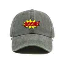 Boné de beisebol Trucker, chapéu liso de algodão com estampado BOOM” Boné de beisebol Trucker, chapéu liso de algodão com estampado BOOM”