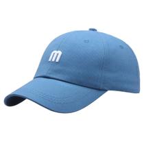 Boné de beisebol Trucker, chapéu liso de algodão com letra M bordada Boné de beisebol Trucker, chapéu liso de algodão com letra M bordada