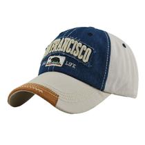 Boné de beisebol Trucker Plain Hat Algodão Color-Block Vintage
