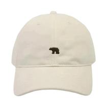 Boné De Beisebol Unissex Ajustável Em Algodão Com Bordado De Urso Polar, Chapéu De Visor Solar Em