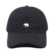 Boné De Beisebol Unissex Ajustável Em Algodão Com Bordado De Urso Polar, Chapéu De Visor Solar Em