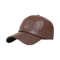 Boné De Beisebol Unissex Ajustável Em Couro Para Primavera E Outono, Chapéu Casual Para Proteção