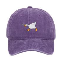 Boné De Beisebol Unissex Com Padrão De Ganso Bordado, Estilo Casual E Moderno, Chapéu Duckbill