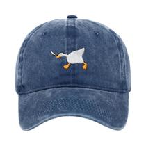 Boné De Beisebol Unissex Com Padrão De Ganso Bordado, Estilo Casual E Moderno, Chapéu Duckbill