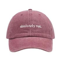 Boné De Beisebol Unissex Leve E Ajustável Com Bordado Impresso 'Absolutamente Não' - Chapéu De Moda