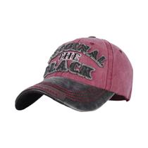 Boné de Beisebol Unissex Preto Vintage - Algodão Lavado com Letras Bordadas