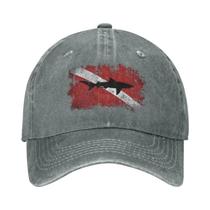 Boné De Beisebol Unissex Vintage Com Estampa De Bandeira De Mergulho De Tubarão, Estilo Retrô
