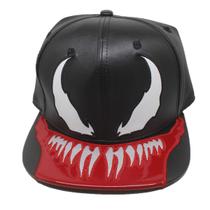 Boné de beisebol Venoms Anime Snapback em couro PU 58-60cm