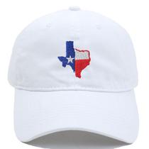 Boné de beisebol vintage de algodão lavado com a bandeira do Texas bordado