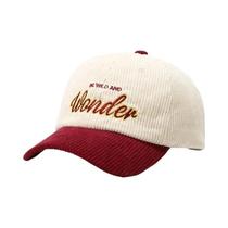 Boné de Beisebol Vintage de Veludo - Unissex - Bordado com Letras - Outono/Inverno Boné de Beisebol Vintage de Veludo - Unissex - Bordado com Letras - Outono/Inverno