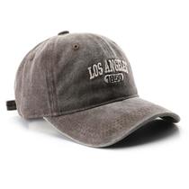 Boné de beisebol VPTMRP Los Angeles Vintage Algodão Unissex Marrom