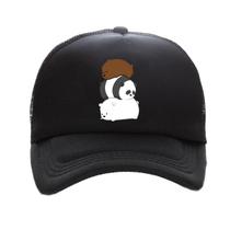 Boné de beisebol We Bares Bears Anime Snapback Hip-Hop Black Boné de beisebol We Bares Bears Anime Snapback Hip-Hop Black