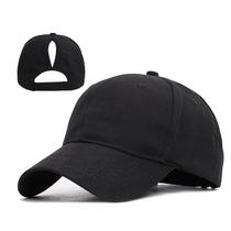 Boné de beisebol Wokex Sequin Cotton Ponytail Snapback Black