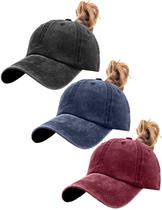 Boné de beisebol ZEXIAN Vintage Washed Angressed para mulheres