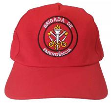 Boné de Brim, modelo Brigada de Emergência, bordado em cores