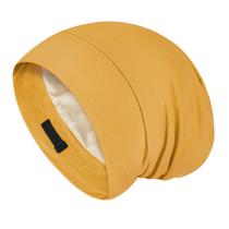Boné de cabelo Fittia Satin para dormir, alça antiderrapante amarela Boné de cabelo Fittia Satin para dormir, alça antiderrapante amarela