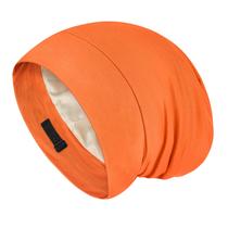 Boné de cabelo Fittia Satin para dormir, alça antiderrapante laranja Boné de cabelo Fittia Satin para dormir, alça antiderrapante laranja