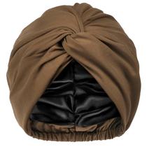 Boné de cabelo YANIBEST forrado de cetim, turbante de seda, marrom, marrom, feminino