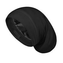 Boné de cetim para homens Sleeping Fittia Loc Cap Dreadlocks Black