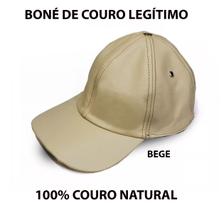 Boné de Couro Animal 100% couro na cor Begê