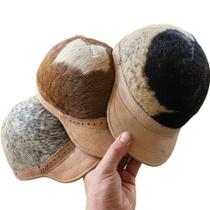 Boné de Couro Pelo Natural Vaqueiro Bode Nordestino Legítimo Boné de Couro Pelo Natural Vaqueiro Bode Nordestino Legítimo