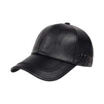 Boné De Couro Preto Para Inverno, Estilo Snapback, Chapéus Quentes De Outono Para Mulheres E Homens